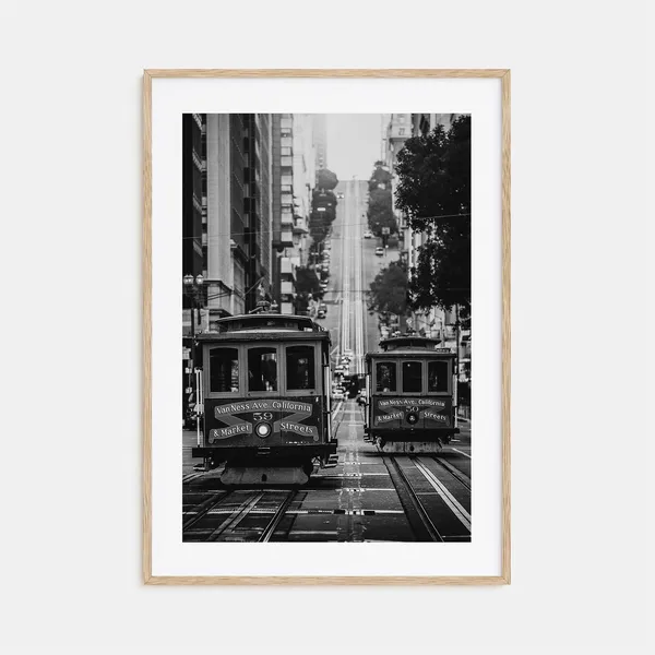 San Francisco Black and White Travel Poster Art Print