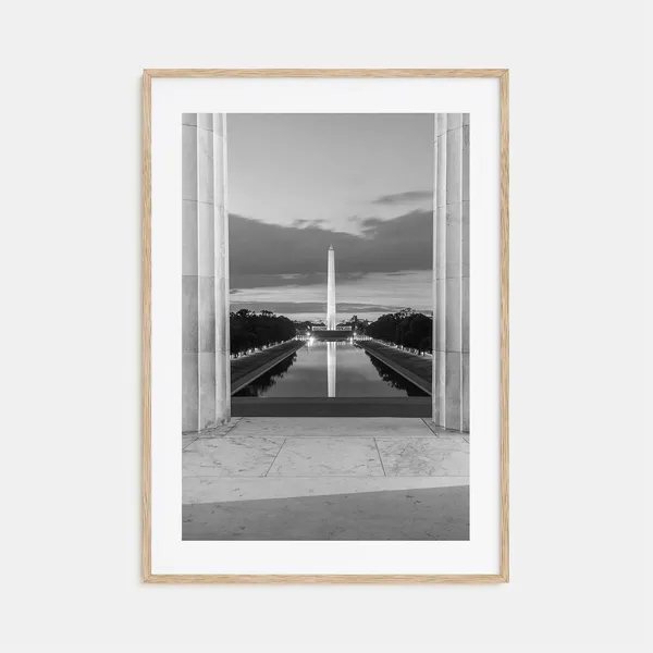 Washington DC Black and White Travel Poster