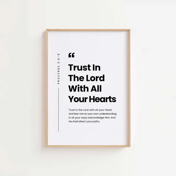 Proverbs 3:5-6 NKJV Trust In The Lord Art Print