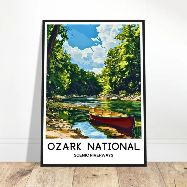 Ozark National Scenic Riverways Park Illustration Art Print