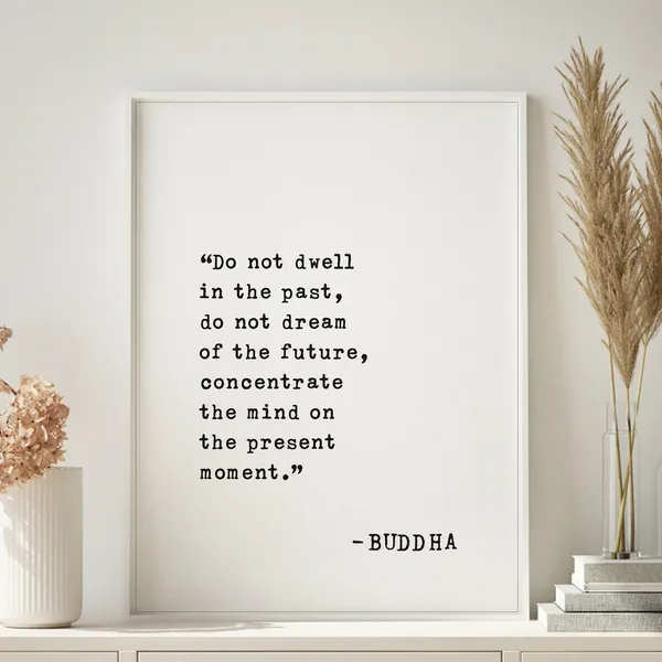 Buddha Quote Art Print, Mindfulness Wall Decor