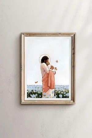 Jesus Holding Angel Baby, Pregnancy Infant Loss Art