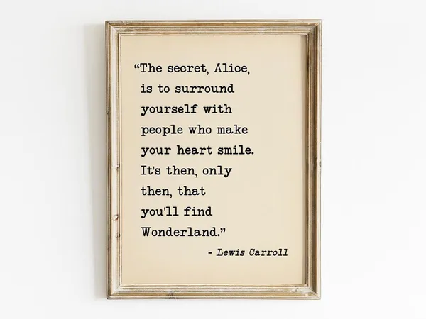 Alice In Wonderland Nursery Decor Wall Art Print