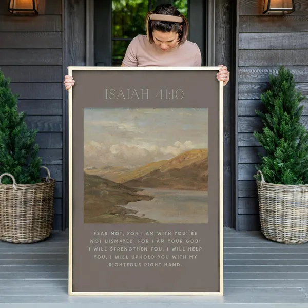 Isaiah 41:10 Vintage Scripture Wall Art Print