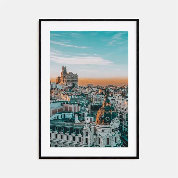 Madrid Colorful Travel Poster, City Map Wall Art