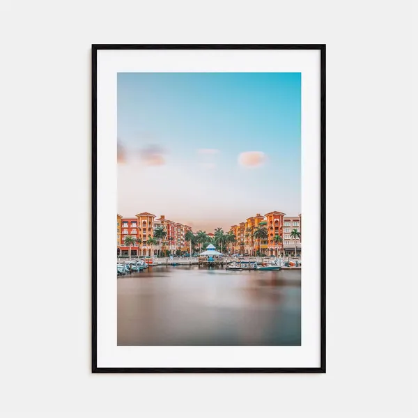 Naples Florida Colorful Travel Poster, City Map