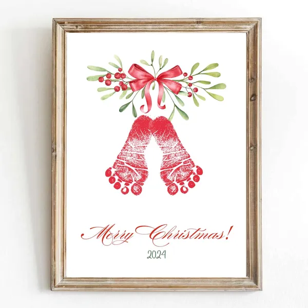 Baby's First Christmas Footprint Keepsake Print