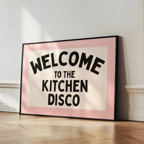 Kitchen Disco Retro Kitchen Decor Poster Print