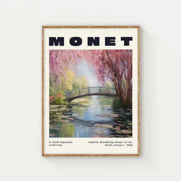 Monet Japanese Bridge at Giverny Art Print