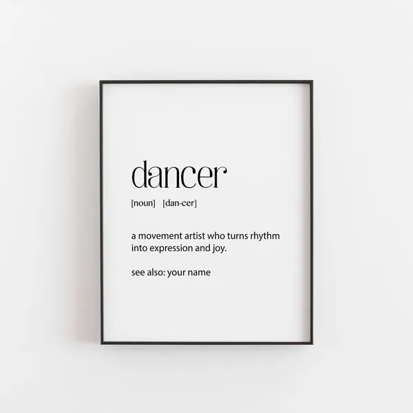 Personalized Dancer Art Print, Christmas Gift
