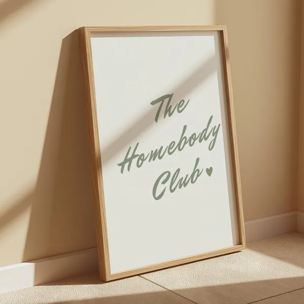The Homebody Club Neutral Minimalist Wall Art Print