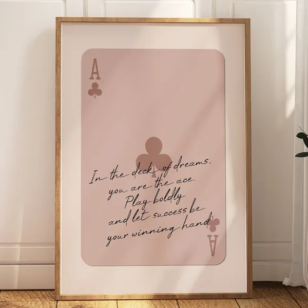 Retro Ace Of Clubs Art Print, Trendy Card Design