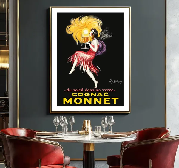 Cognac Monnet Vintage Beverage Poster, Cappiello