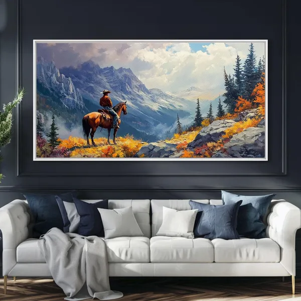 Forlorn Cowboy in the Virginia Mountains Art Print