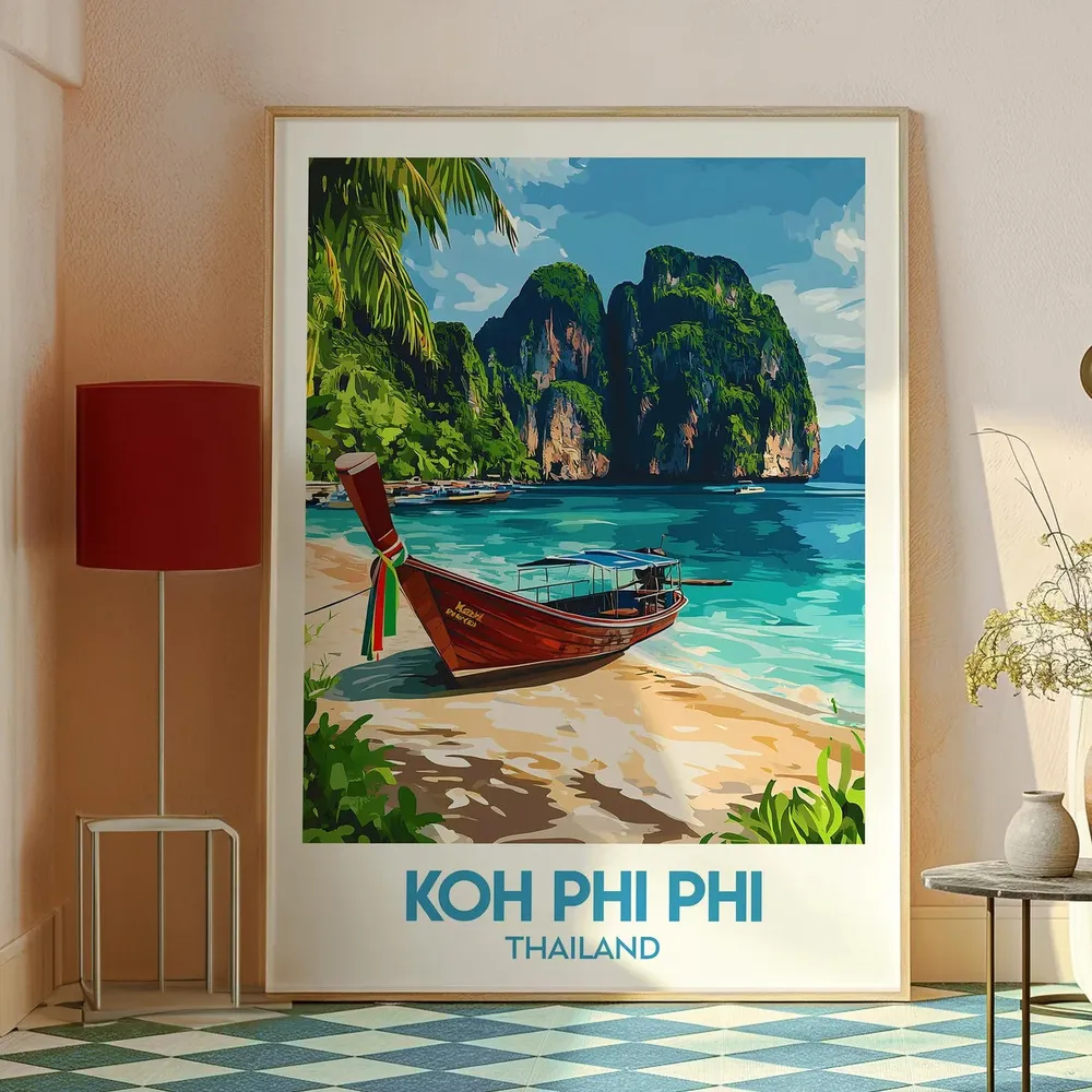 Koh Phi, Thailand Travel Poster, Maya Bay Islands - Image 2