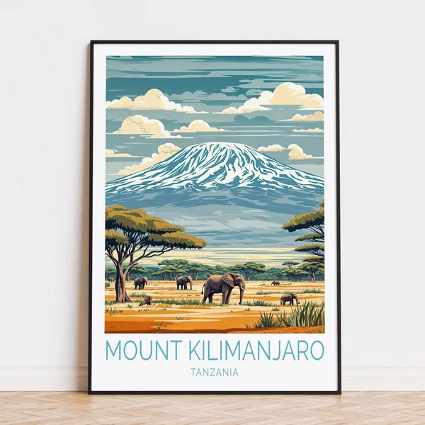 Mount Kilimanjaro National Park Travel Poster