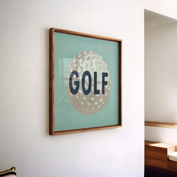 Retro Golf Ball Art Print, Vintage Kids Decor