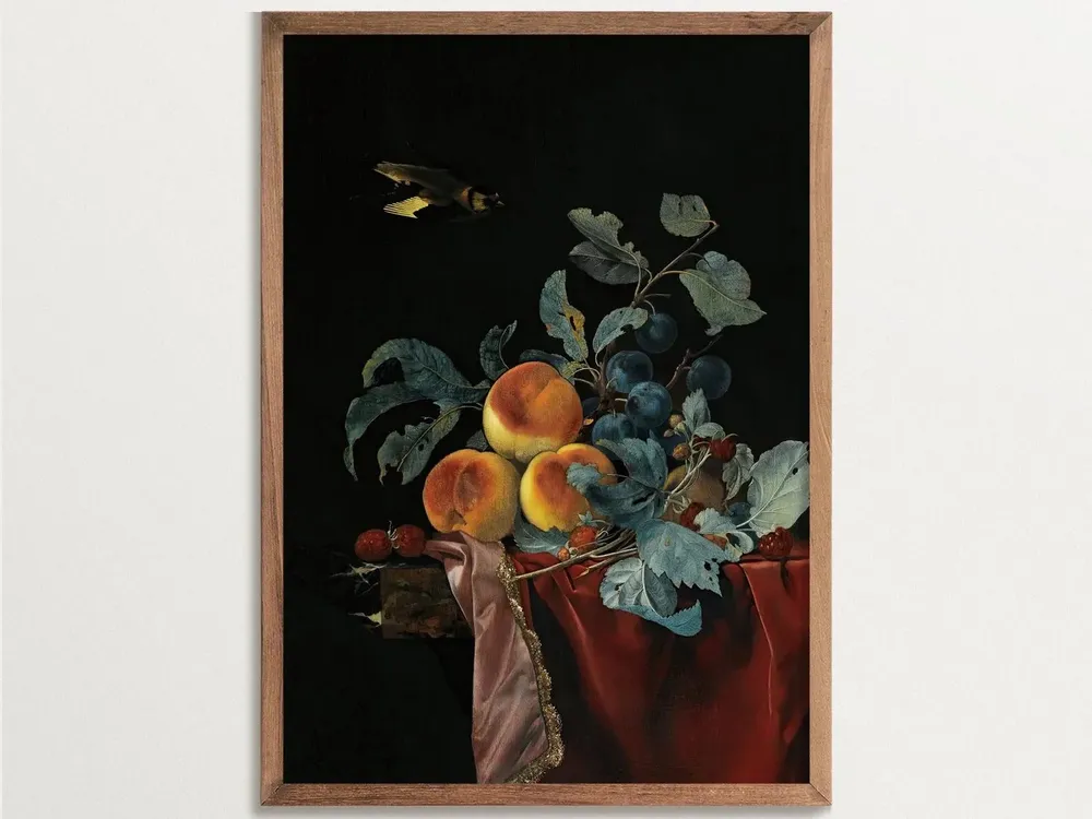 Baroque Art Print, Moody Dark Academia Decor