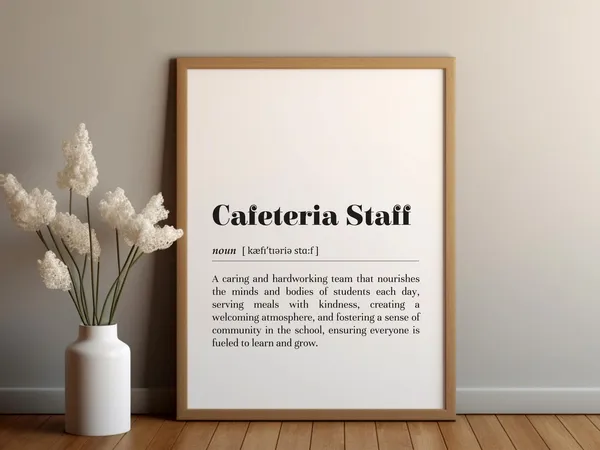 Cafeteria Staff Definition Art Print