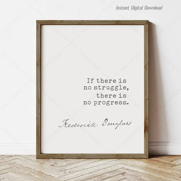 Frederick Douglass Quote, Reading Nook Art Print