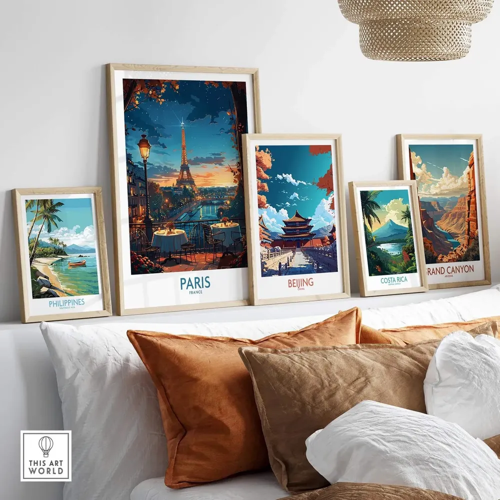 Paris Travel Poster, Eiffel Tower Wall Art Print - Image 3