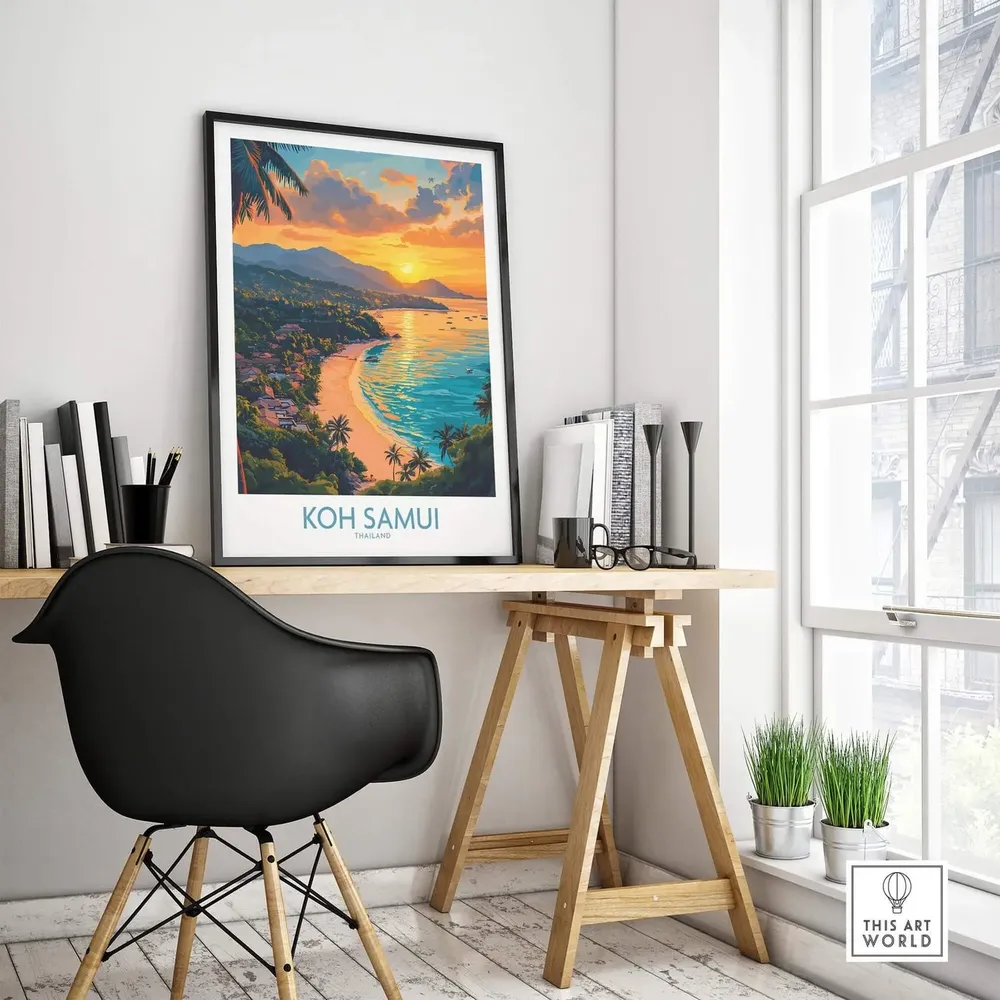 Koh Samui - Vintage Travel Poster - Image 4