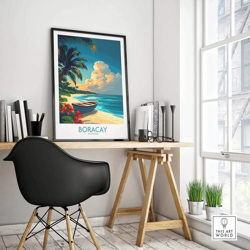 Boracay Travel Poster, Beach Philippines - Image 4
