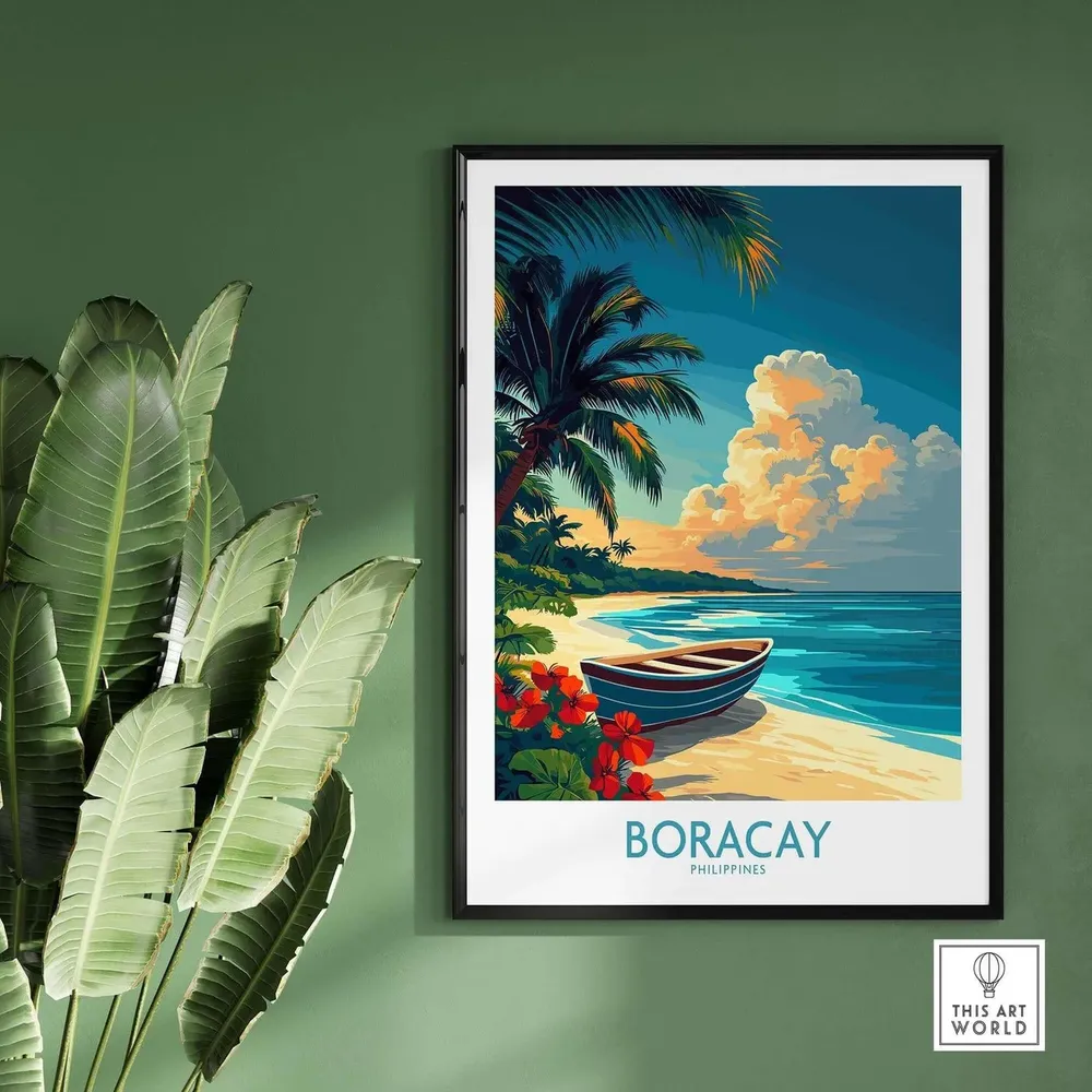 Boracay Travel Poster, Beach Philippines - Image 2
