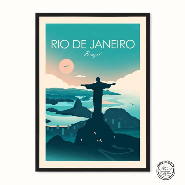 Brazil Travel Print, Rio De Janeiro Travel Poster