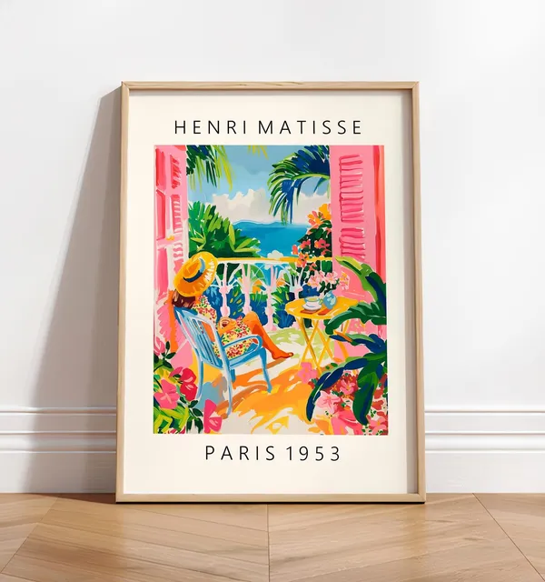 Henri Matisse Coffee Poster, Maximalist Wall Art