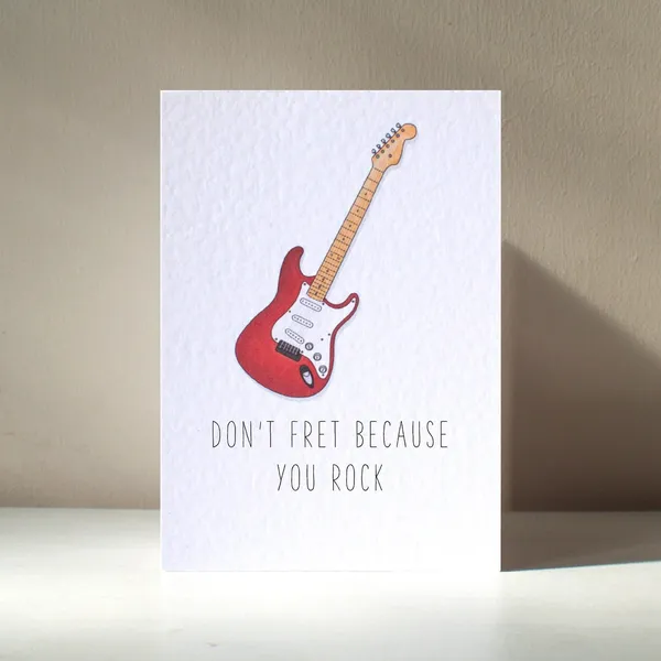 You Rock Personalised Guitar Music Pun Poster Print