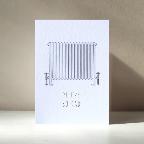 Youre So Rad Personalized Radiator Pun Card