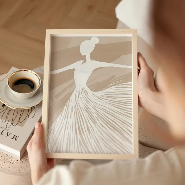 Elegant Ballerina Minimalist Dance Art Print