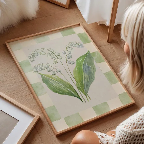 Lily Of The Valley Vintage Floral Art Print