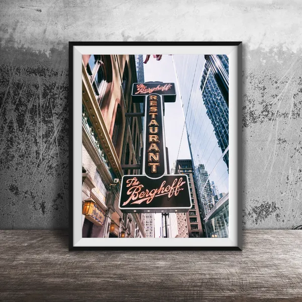 The Berghoff Chicago Loop Neon Sign, Travel Poster