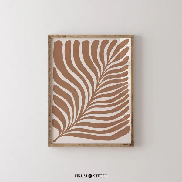 Organic Minimalist Neutral Botanical Art Print