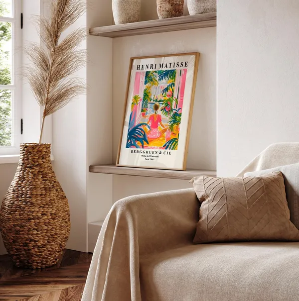 Woman Doing Yoga Meditation Wall Art, Matisse Print