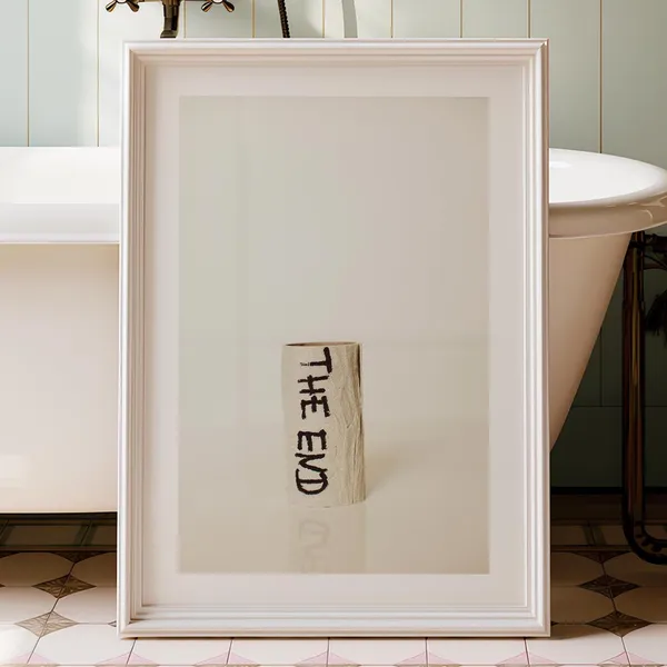 Toilet Roll Print Bathroom Humor Poster