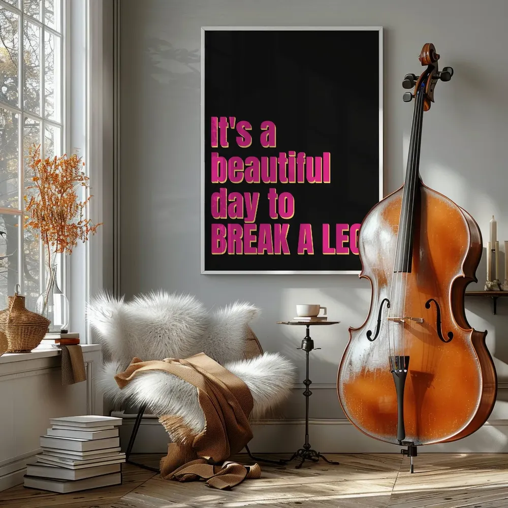 Break A Leg Theatre Wall Art Print, Drama Decor - Image 2