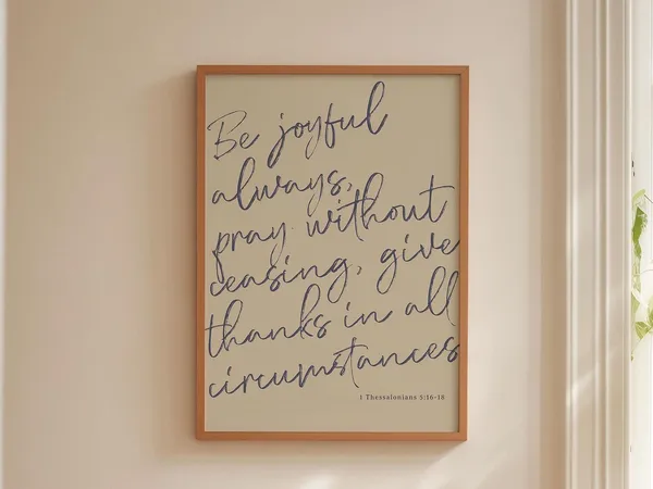 Be Joyful Always, Pray, Give Thanks Art Print