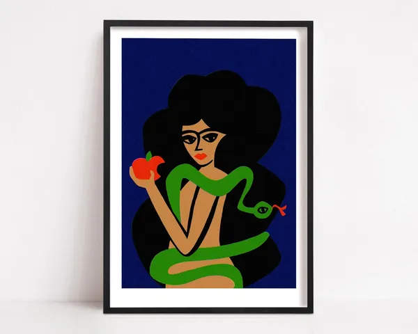 Eve Portrait, Mid-Century Pop Art Female Poster