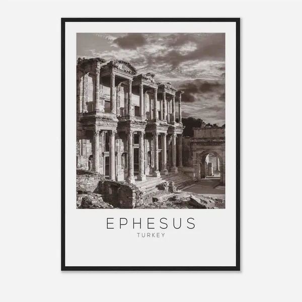 Ephesus Turkey Minimalist Travel Poster Print
