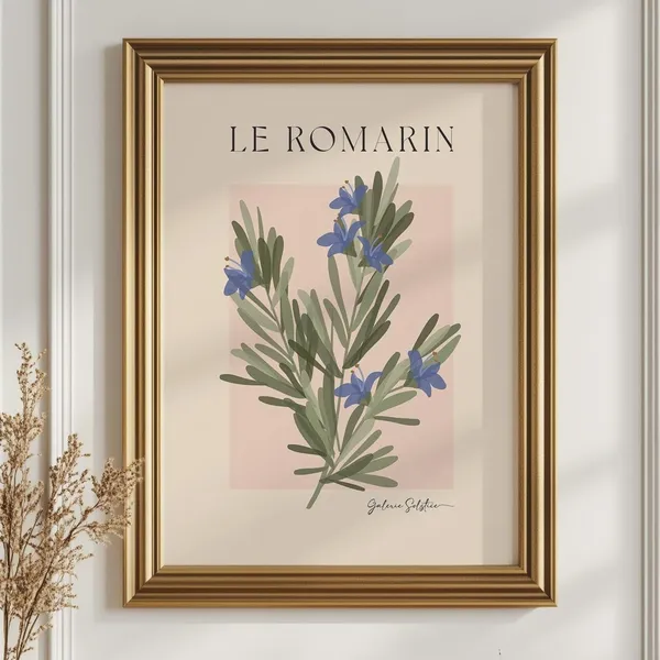 Rosemary Print, French Kitchen Botanical Art