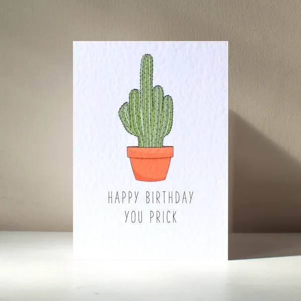 You Prick Personalized Cactus Pun Wall Art Print