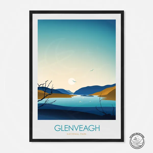 Ireland National Park Travel Poster, Wild Atlantic Way