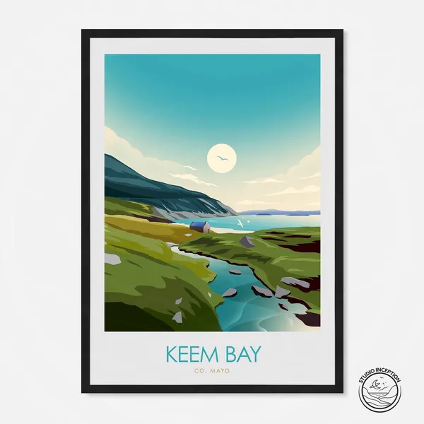 Keem Bay Achill Ireland Travel Poster Print