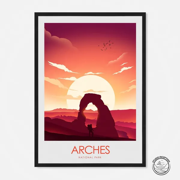 Arches National Park Travel Print Poster Print