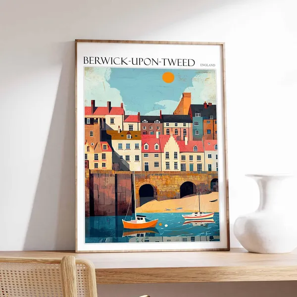 Berwick Upon Tweed Travel Poster, Border Town