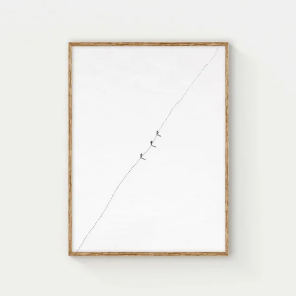 Alpinism Photography Print, Minimalist Mountain Climbing