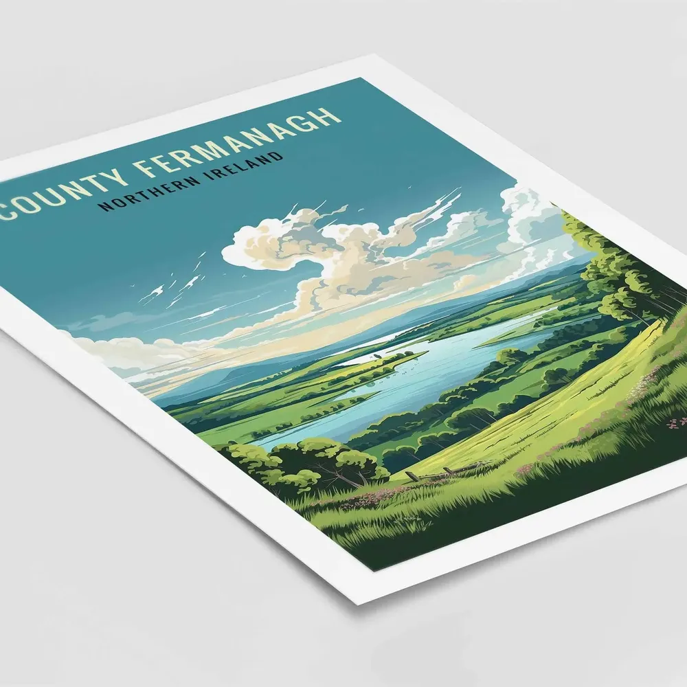 County Fermanagh, Northern Ireland Travel Poster - Image 2
